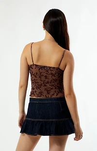 Your Favorite Hazel Burnout Velvet Floral Tank Top