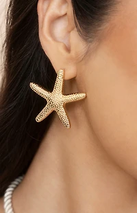 Ettika Statement Starfish Stud Earrings