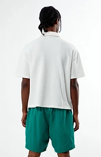 Pacsun Cream Stone Solid Textured Oversized Camp Shirt