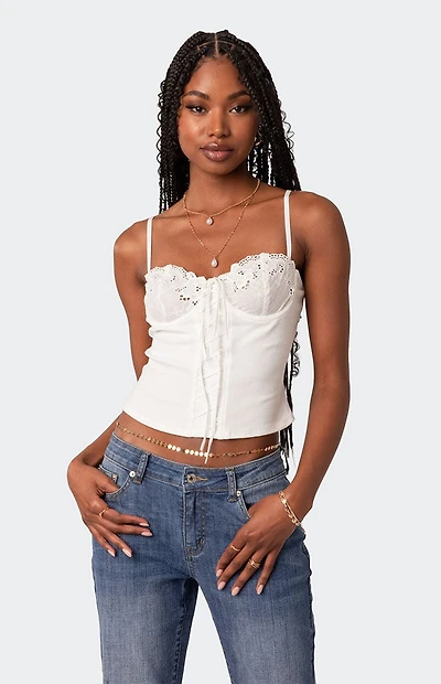 Edikted Fairygirl Cupped Lace Up Corset