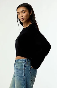 L/AB c/o Off-White Crew Neck Cropped Sweater