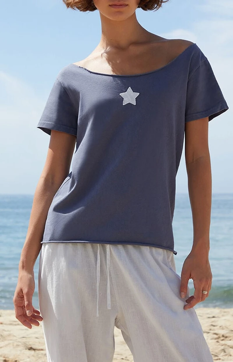 John Galt Robyn Star Short Sleeve Off-The-Shoulder Top