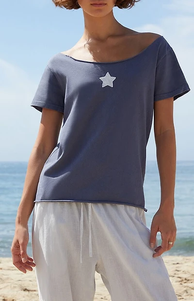 John Galt Robyn Star Short Sleeve Off-The-Shoulder Top