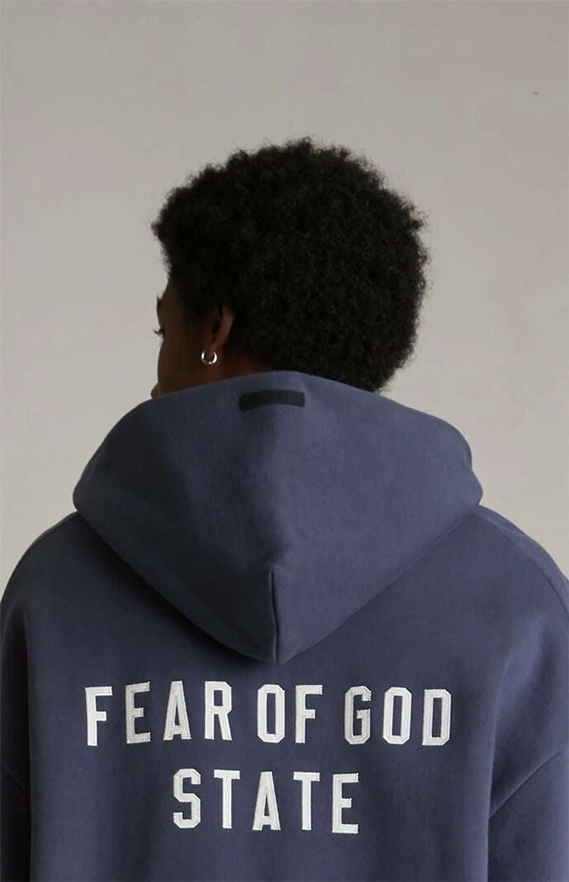 Fear of God ESSENTIALS Marine Heavy Fleece University Full Zip Hoodie