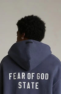 Fear of God ESSENTIALS Marine Heavy Fleece University Full Zip Hoodie