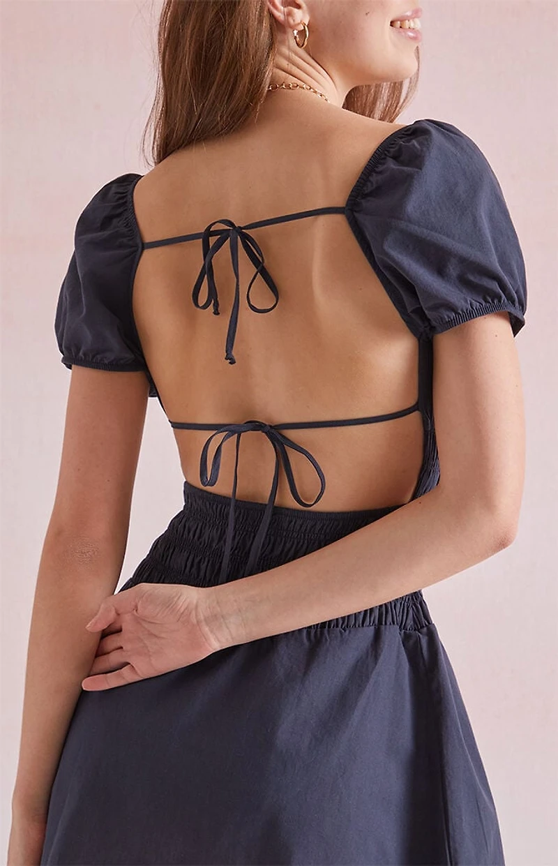 Beverly and Beck Jane Puff Sleeve Mini Dress