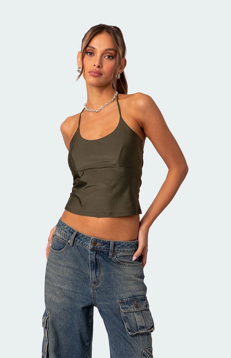 Edikted Sara Back Cut Out Tank Top
