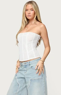 Edikted Reed Sheer Mesh Corset