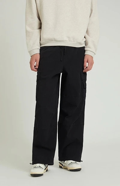 Pacsun Stretch Black Extreme Baggy Cargo Pants