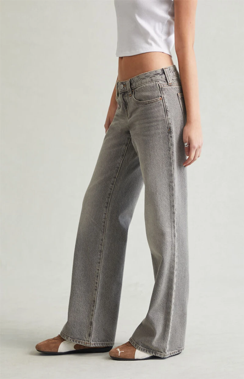 Pacsun Charlie Low Rise Baggy Bootcut Jeans Gray