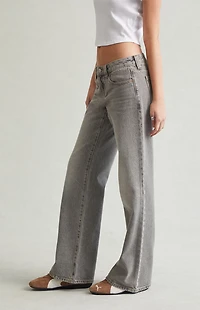 Pacsun Charlie Low Rise Baggy Bootcut Jeans Gray