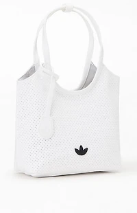 adidas White Mini Perforated Tote Bag