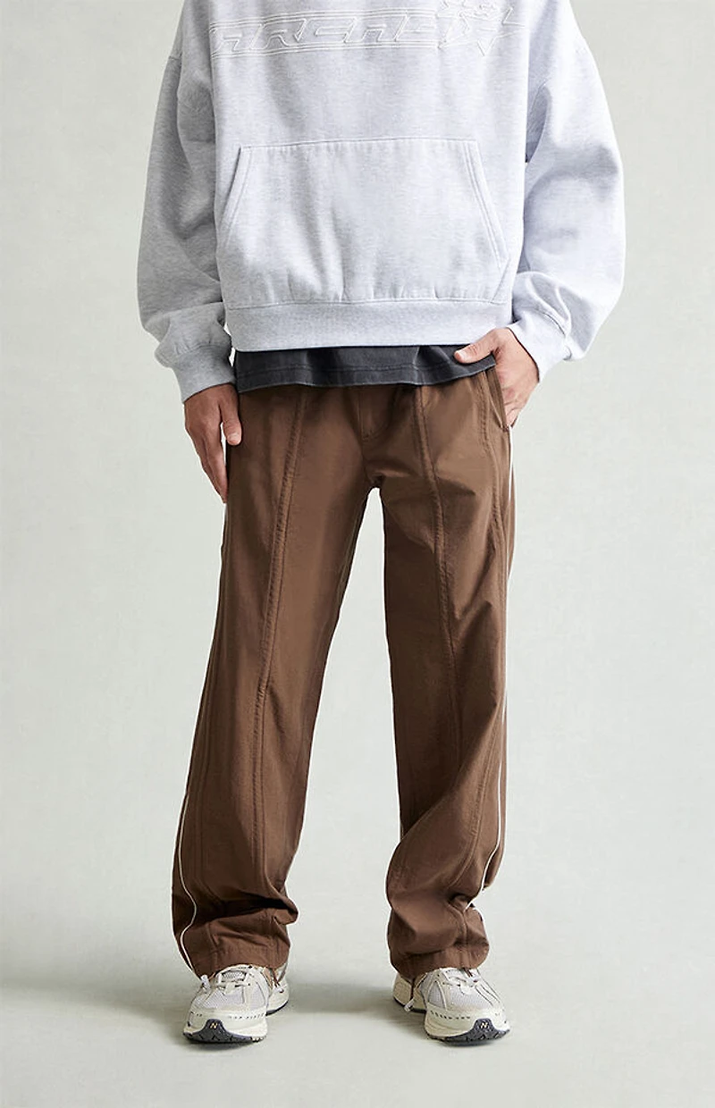 Pacsun Brown Bolton Baggy Track Pants