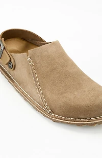 Birkenstock Women's Lutry Premium Suede Clog Gray Taupe