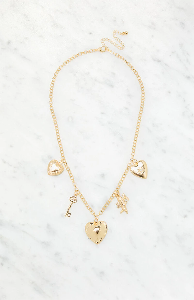 LA Hearts Holly Layered Charm Necklace
