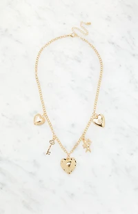 LA Hearts Holly Layered Charm Necklace