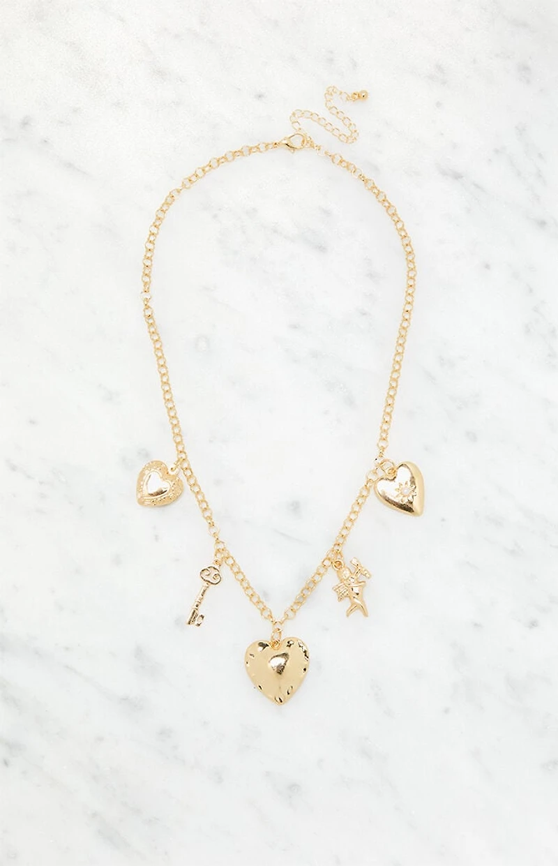 LA Hearts Holly Layered Charm Necklace