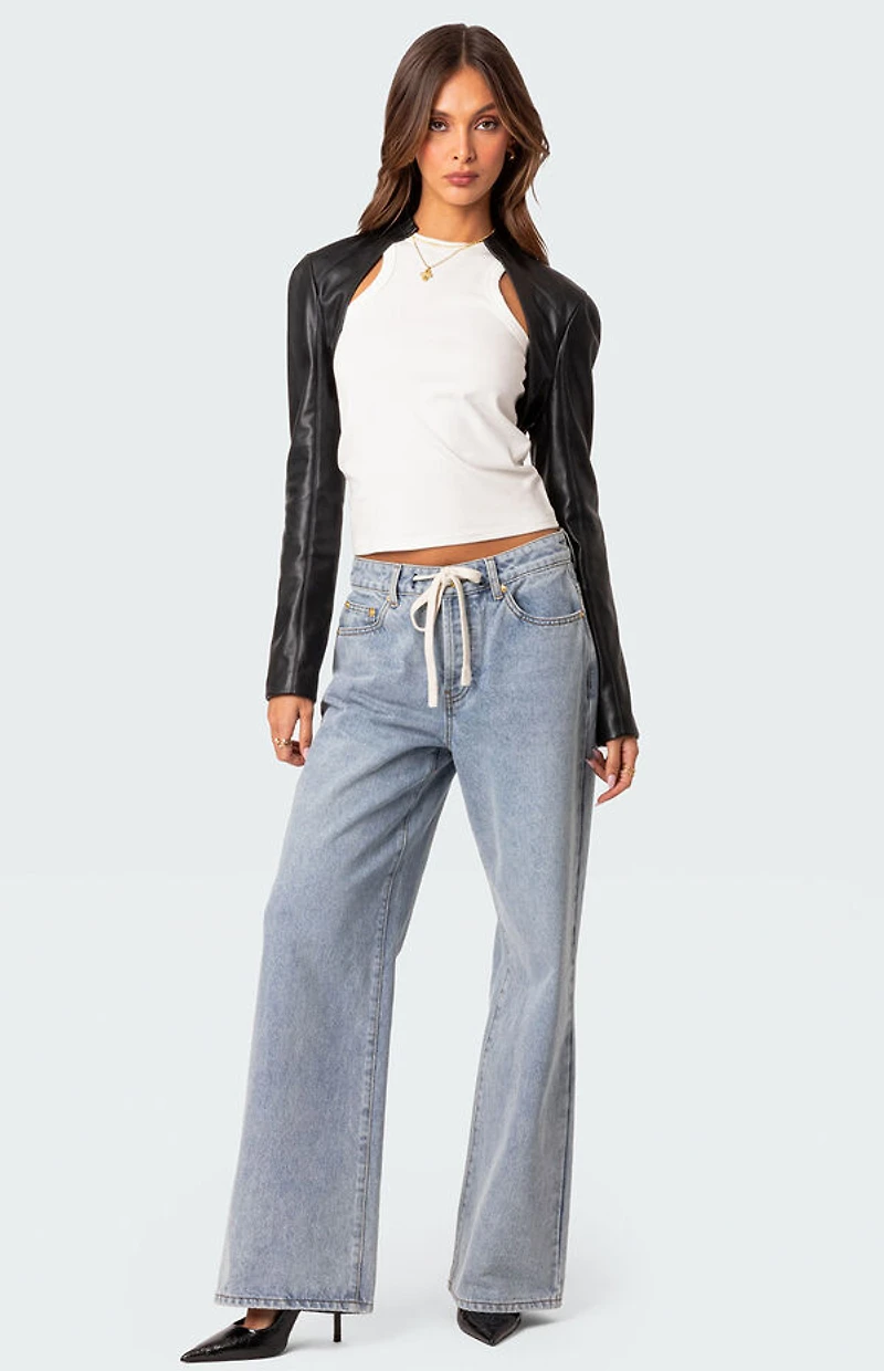 Edikted Wynn Low Rise Oversized Jeans