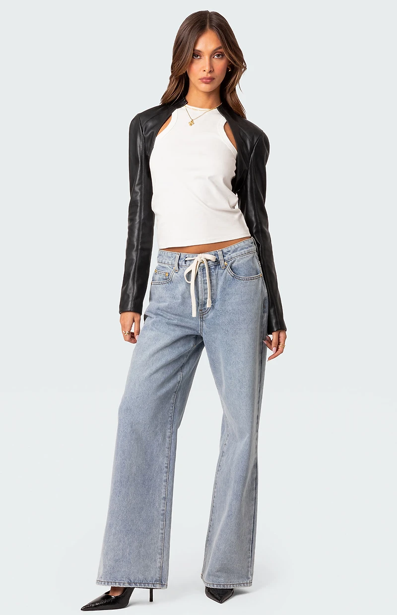 Edikted Wynn Low Rise Oversized Jeans