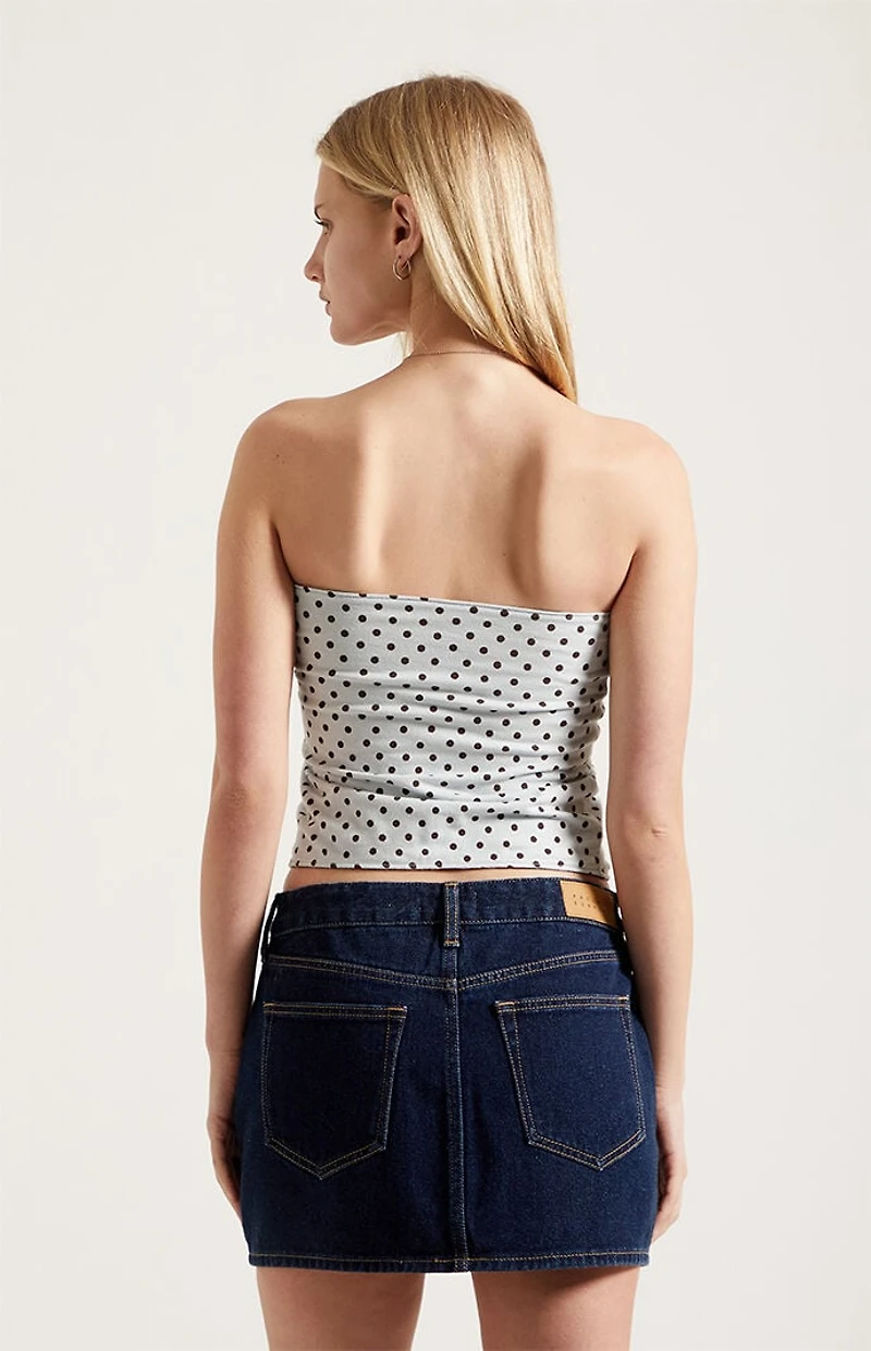 Pacsun Bella Dark Blue Mid Rise Denim Mini Skirt