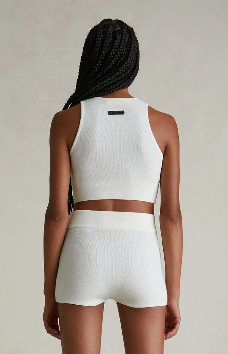 Fear of God ESSENTIALS Women's Cloud White Knit Boxer Shorts