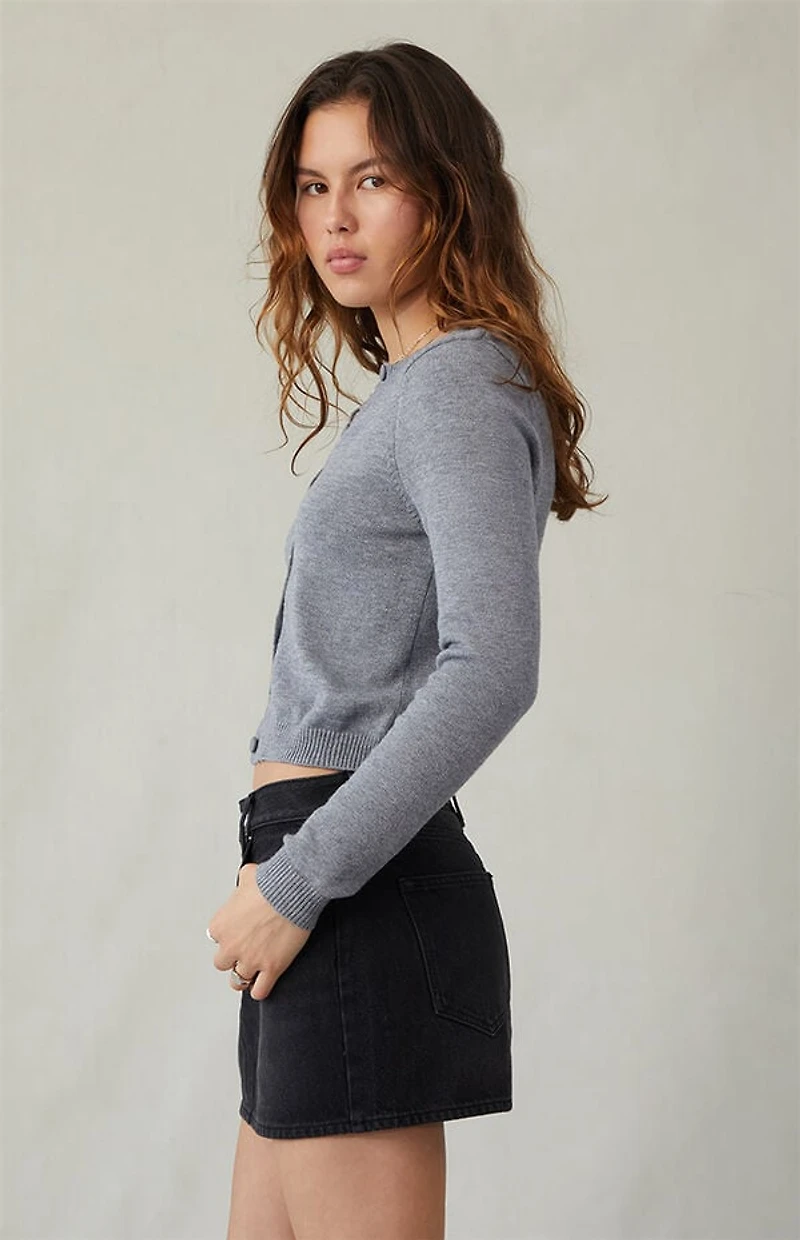 Pacsun Bella Black Mid Rise Denim Mini Skirt