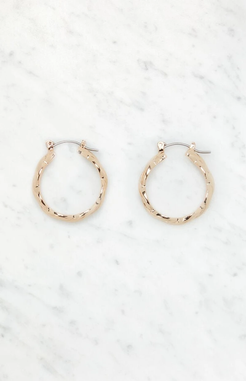 LA Hearts Braided Medium Hoop Earrings