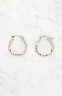 LA Hearts Braided Medium Hoop Earrings