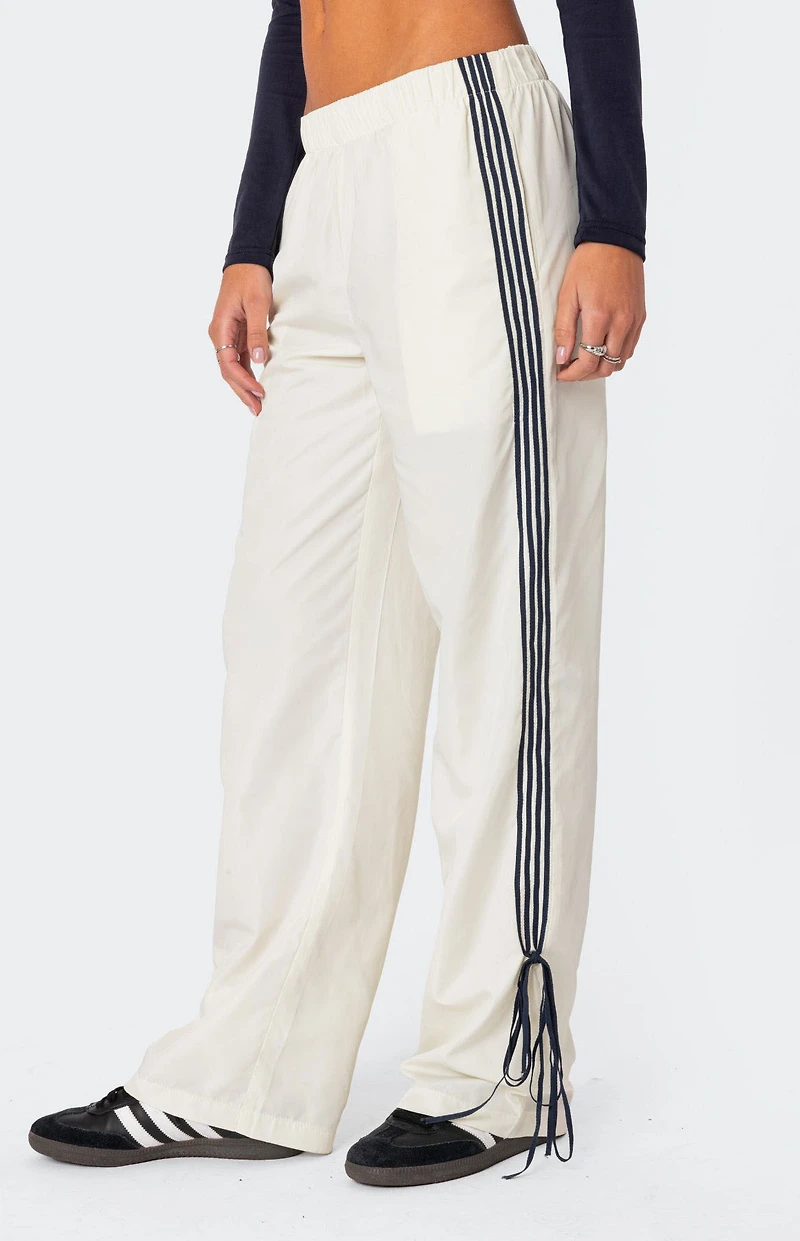 Edikted Remy Bow Ribbon Track Pants