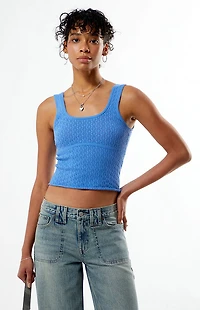 Your Favorite Keenan Pointelle Knit Tank Top