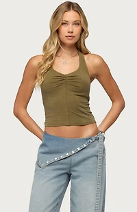 Edikted Montanah Pleated Halter Top