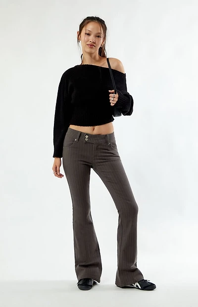 Pacsun Low Rise Flare Pants Stretch Pinstripe