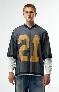 Pacsun 21 Mesh Jersey 2fer Long Sleeve T-Shirt