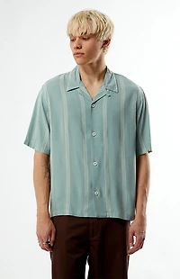 Pacsun Sage Striped Oversized Camp Shirt