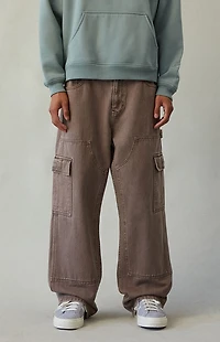 Pacsun Dylan Baggy Jeans Cargo Carpenter Washed Brown