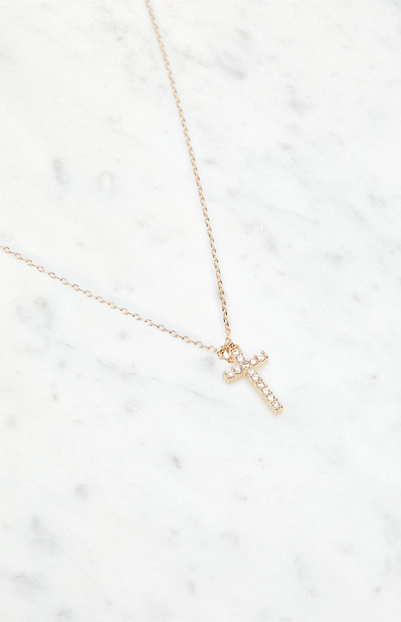 John Galt Gold Cross Necklace