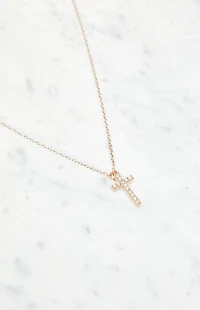 John Galt Gold Cross Necklace