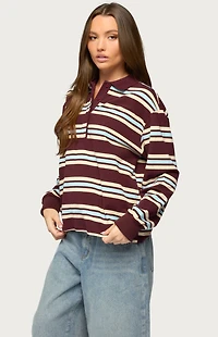 Edikted Renya Striped Rugby Shirt
