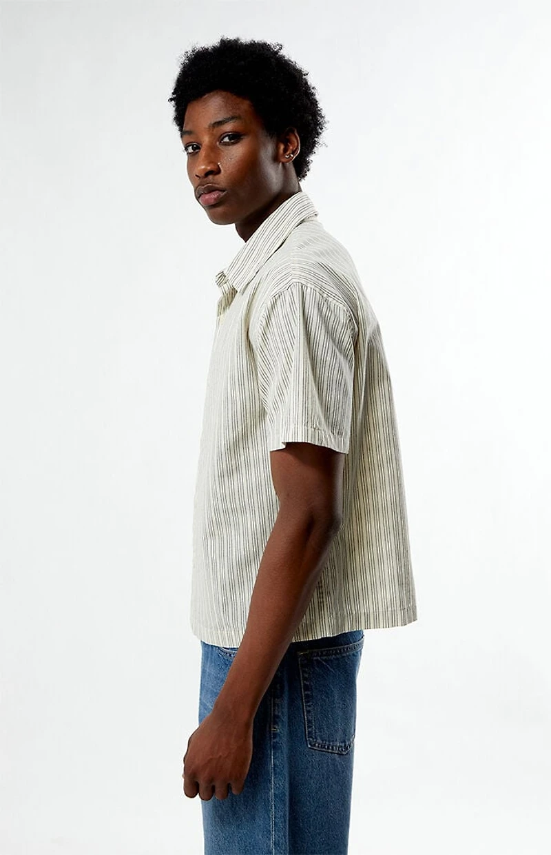 Pacsun Oxford Striped Camp Shirt