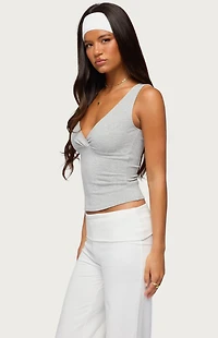 Edikted Lalisa Ribbed V-Neck Tank Top