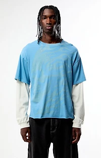 Pacsun Flamez 2fer Long Sleeve Cropped T-Shirt