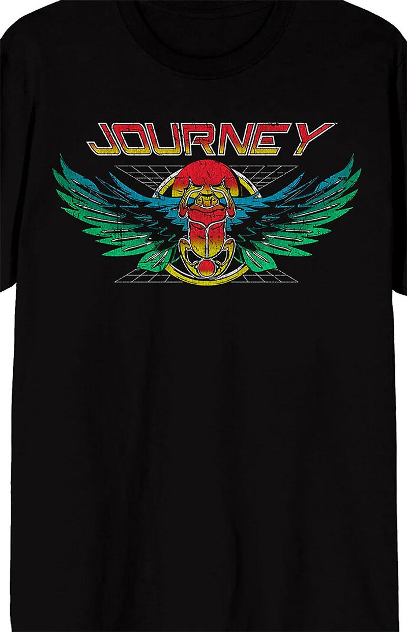 Journey Vintage Scarab and Album Stacks T-Shirt