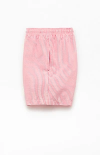Bermies Striped Seersucker 5" Swim Trunks