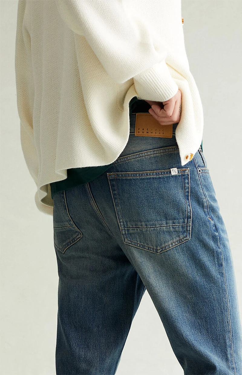 Pacsun Jordan Baggy Bootcut Jeans Medium Blue Tint