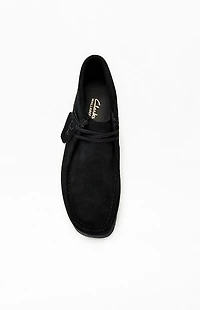 Clarks Black Suede Wallabee Evo Shoes
