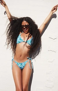 Pacsun Butterfly Alani Shine Ring Side Tie Bikini Bottom