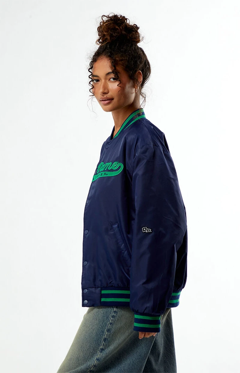 HYPE & VICE Notre Dame A-Game Varsity Bomber Jacket