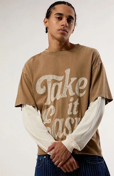 Pacsun Take It Easy 2fer Long Sleeve Layered T-Shirt