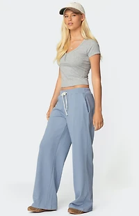 Edikted French Terry Straight Leg Sweatpants