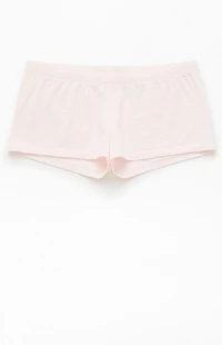 John Galt Light Pink Striped Boxer Boyshorts
